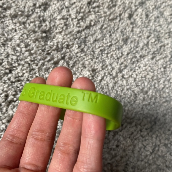 Bright green “Commitment to Graduate” silicone bracelet - Picture 12 of 15